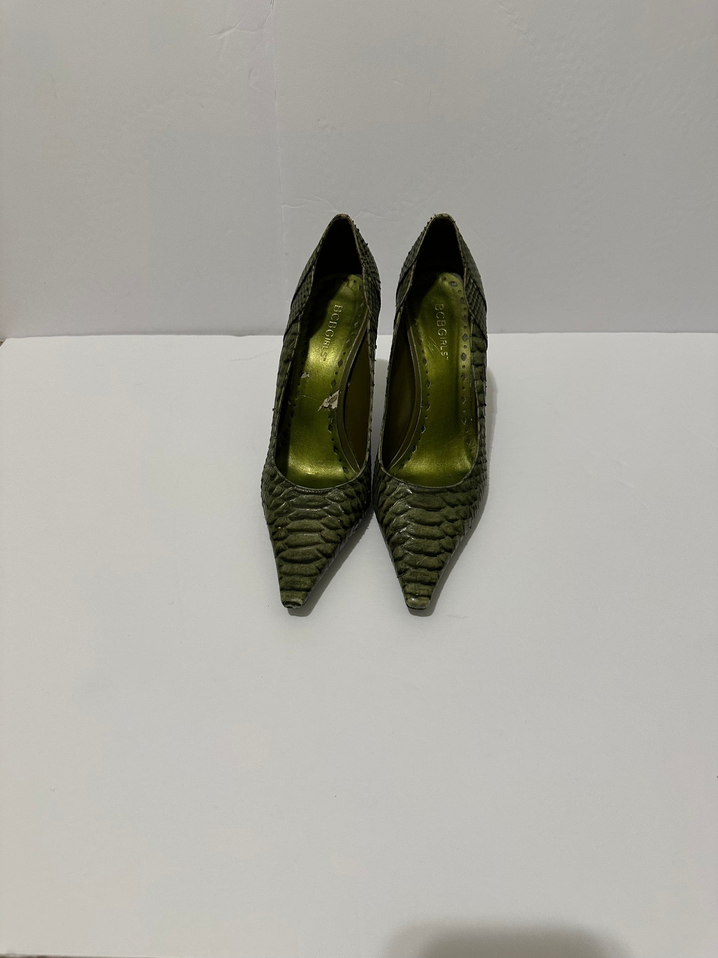 Cole Haan Green Snake Heels