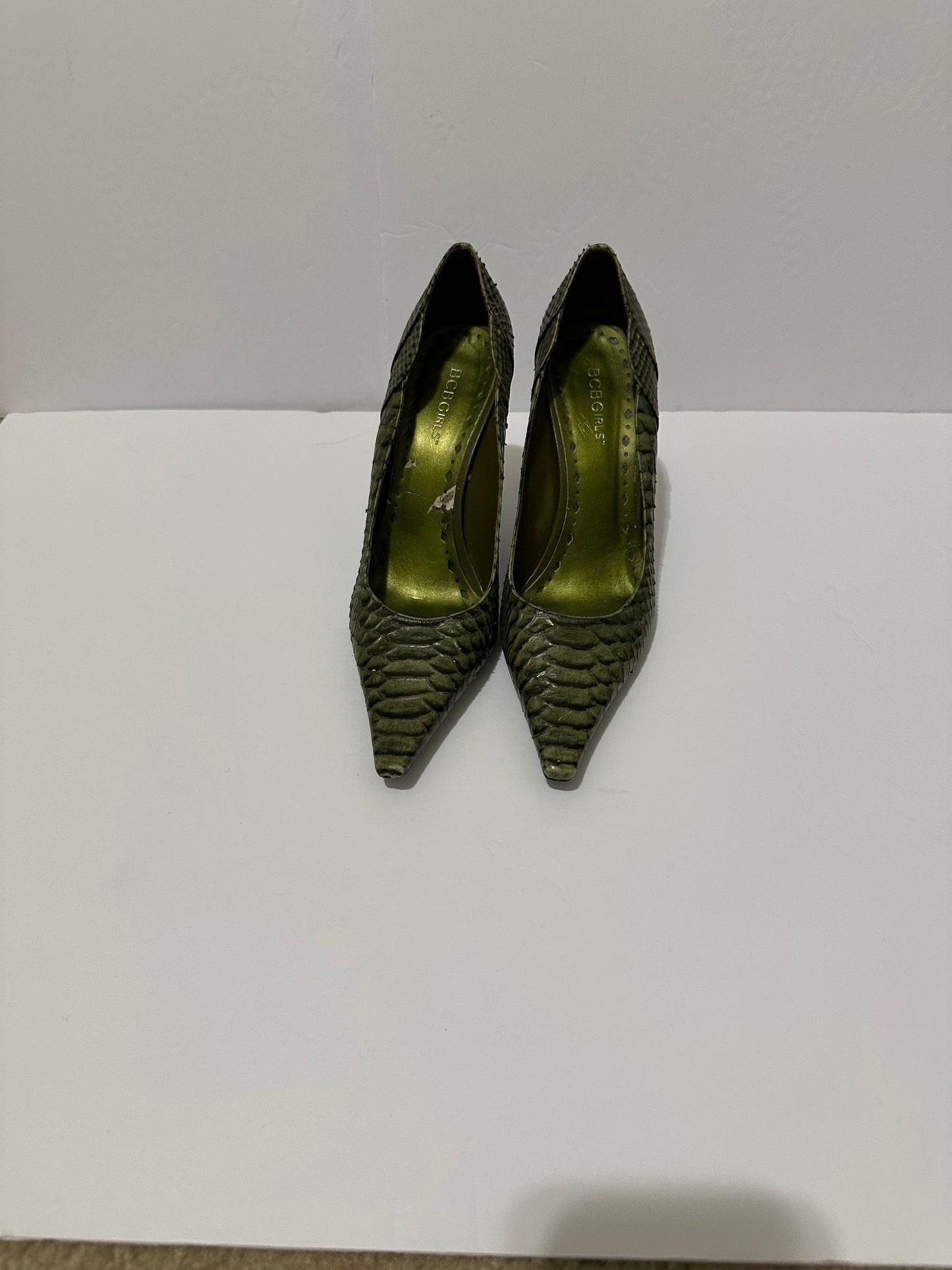 Cole Haan Green Snake Heels