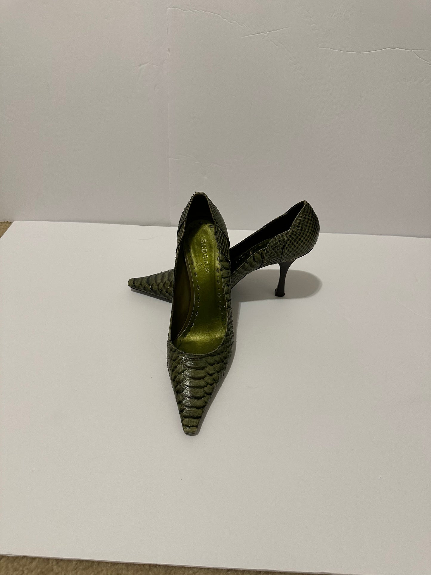 Cole Haan Green Snake Heels