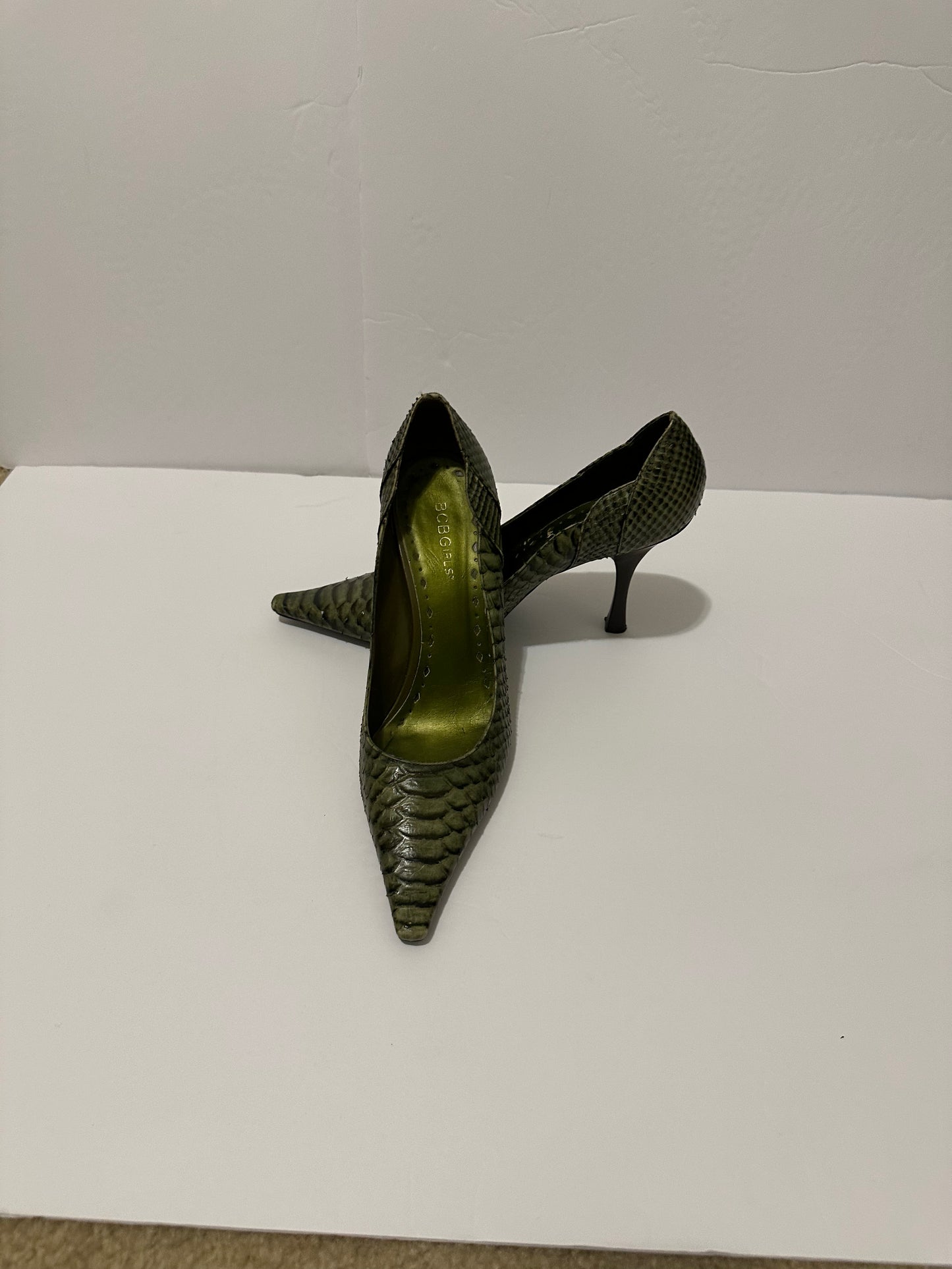 Cole Haan Green Snake Heels